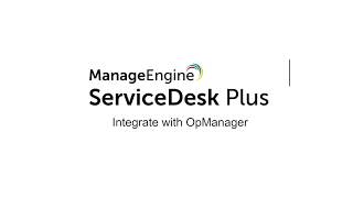 How to integrate ServiceDesk Plus with OpManager [upl. by Vida]