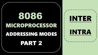 8086 microprocessor  Addressing Modes  PART 2  INTER  INTRA Segment addressing mode [upl. by Naeerb]