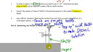 Lab Determining Percent of Acetic Acid in Vinegar [upl. by Aihtenak119]