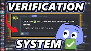 How to make a Discord verification system 2021 [upl. by Vanda]