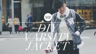 How to Make a Varsity Jacket Letterman Jacket  WITHWENDY [upl. by Carrel]