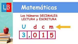 Los Números DECIMALES LECTURA y ESCRITURA ✔👩‍🏫 PRIMARIA [upl. by Elihu508]