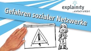 Gefahren sozialer Netzwerke einfach erklärt explainity® Erklärvideo [upl. by Zinnes]