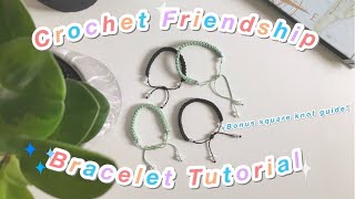 Friendship Bracelet  Square Knot Closure  Crochet Tutorial  Chelsea Crafts Inc [upl. by Mallin945]