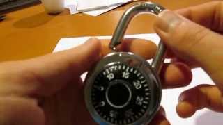 How to unlock a combination lock no paper no pens no aluminum [upl. by Tobye]