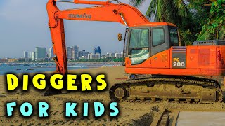 Fun With DIGGERS IN ACTION 🦺 Diggers At Work Diggers For Kids  Excavator TV [upl. by Scammon]