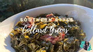 EASY SOUTHERN STYLE COLLARD GREENS  BEGINNER FRIENDLY RECIPE [upl. by Atsilac]