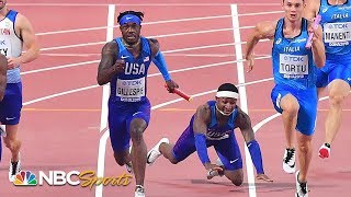 Botched handoff leaves USA 4x100 teams fate in limbo  NBC Sports [upl. by Noman]