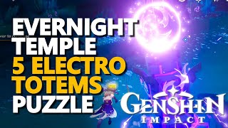 Evernight Temple Electro Totems Puzzle Genshin Impact [upl. by Eitirahc]