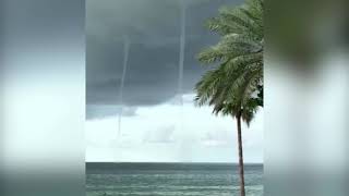 Massive waterspouts spotted near Florida beach [upl. by Germin]