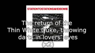 Station to Station  David Bowie  Lyrics [upl. by Pitchford]