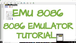 emu 8086 programming tutorial  8086 microprocessor emulator [upl. by Ketchum]