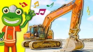 Excavator Song With Gecko  Diggers For Children  Geckos Real Vehicles [upl. by Akram]