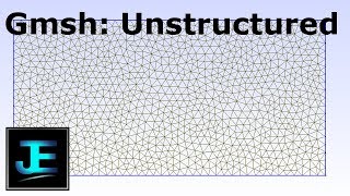 GMSH Unstructured Rectangular Mesh [upl. by Ennovahc]