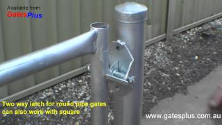 Gate Latch 2 way for round pipe and square [upl. by Gurevich750]