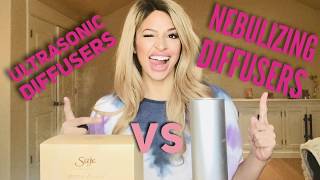 Ultrasonic diffuser saje VS Nebulizing Diffuser aromatech Aromini BT [upl. by Lehpar]