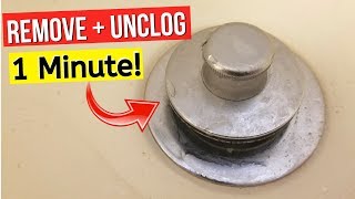 How To Easily Remove Bathtub Drain Plug Stopper amp UNCLOG DRAIN in 1 MINUTE Jonny DIY [upl. by Lateh]