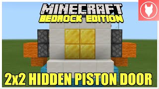 Minecraft Bedrock  2x2 Hidden Piston Door Jeb Door Tutorial  Xbox MCPE Windows 10 Switch [upl. by Laoj]