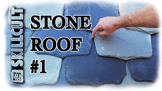 🔨 Making a Hand Cut Stone Roof the Art of Slating 1 🏠 [upl. by Pas313]