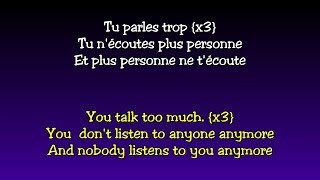 FRENCH LESSON  learn french with music  lyricstranslation  La Rue Kétanou  Tu parles trop [upl. by Gerhan]