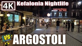 Argostoli  Kefalonia  Greece  Nightlife Walk 4K [upl. by Maker]