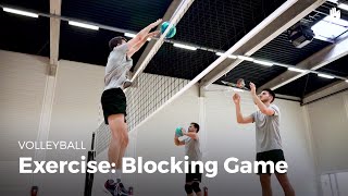 Exercise blocking game  Volleyball [upl. by Aelber705]