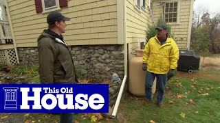 How to Drain Downspout Water Flow Away from a House  This Old House [upl. by Novart]