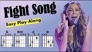 Fight Song Rachel Platten Guitar Chord and Lyrics PlayAlong Chart [upl. by Annehcu136]