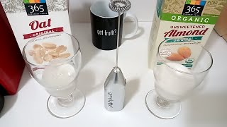 Oat Milk vs Almond Milk part 2 Frothing Test [upl. by Aliahs]