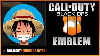 COD BO4 EMBLEM TUTORIAL  ONE PIECE Monkey D Luffy [upl. by Tasiana]