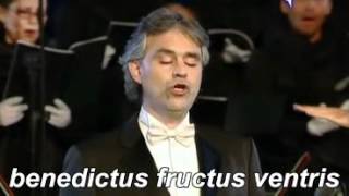 ANDREA BOCELLI AVE MARIA SCHUBERT Lyrics  traduzione [upl. by Rolfe806]