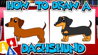 How To Draw A Dachshund [upl. by Arrekahs367]