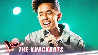 The Knockouts Zeek Power sings Lay Me Down  The Voice Australia 2019 [upl. by Tammie]