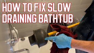 How to fix a slow draining bathtub [upl. by Namyl334]