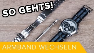 So Gehts Ein Uhrenarmband wechseln  DEUTSCH  TUTORIAL2  HD [upl. by Bashee]