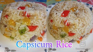 Capsicum rice easy recipe Anithas Food Channel [upl. by Bomke]