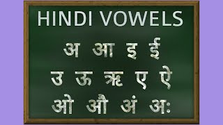 Hindi Vowels Pronunciation  Learn Hindi Alphabets [upl. by Chamkis]