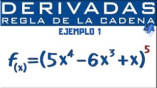 Derivadas Regla de la cadena  Función compuesta  Ejemplo 1 [upl. by Cychosz]