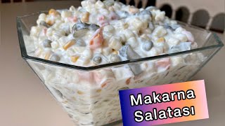 5 DAKİKADA HAZIR OLAN LEZZETLİ MAKARNA SALATASI🙌🏻Makarna Salatası Nasıl YapılırAmerikan Salatası [upl. by Enyamrahc]