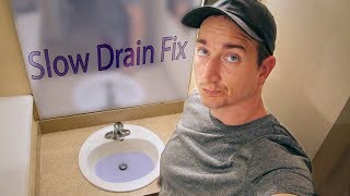 Bathroom Sink Slow Drain DIY Fix [upl. by Aridnere]