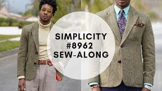 SEWALONG SIMPLICITY 8962 MENS SUIT JACKET [upl. by Moazami]