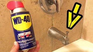 HOW to Fix a STUCK Bathtub Spout LEAKING [upl. by Oakleil144]