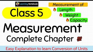 Class 5 Maths Chapter Measurement [upl. by Ainitsirk]