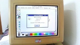 1988 Amstrad PC 8086 Windows 30 Test [upl. by Karwan]