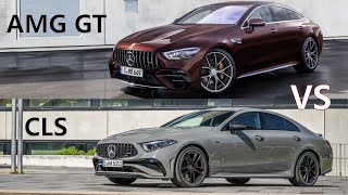 2022 MercedesAMG GT 53 4Door vs CLS 53  See the differences [upl. by Yelad]