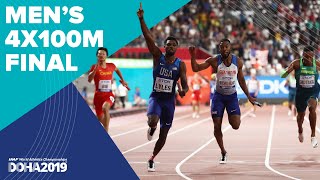 Mens 4x100m Relay Final  World Athletics Championships Doha 2019 [upl. by Juliana]