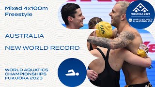 NEW WORLD RECORD  Australia  Mixed 4x200m Freestyle [upl. by Agiaf]