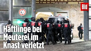 Gefängnismeuterei Polizei stürmt Knast in Thüringen  JVA Untermaßfeld [upl. by Salli]